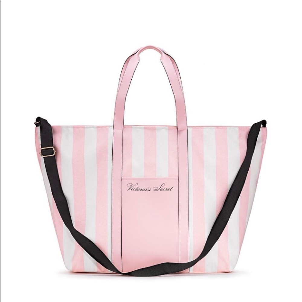 VICTORIA’S SECRET Stripe Weekender Tote